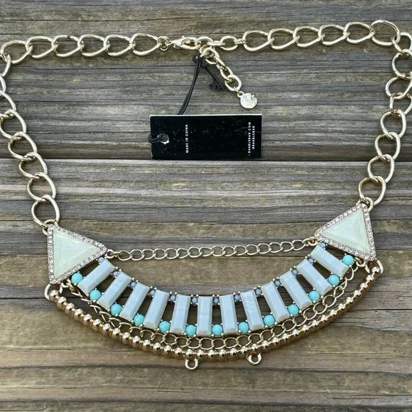 Baublebar Women Necklace Rope Chunky Statement Gold Tone Necklace Jewelry - Picture 9 of 9